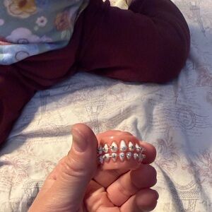 Faux dentures teeth ring